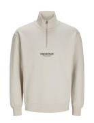 Jorvesterbro Sweat Quarter Zip Hn Noos Cream Jack & J S