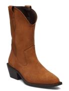 Biamona Western Boot Mid Suede Brown Bianco