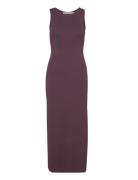 Briellegz Sl Rib Dress Purple Gestuz