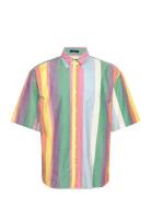 Rel Multistripe Oxford Ss Shirt Pink GANT