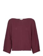 Knit Rib Pli Burgundy Tom Tailor