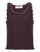 Rkbeatha Sl Top W/ Lace Burgundy Rosemunde Kids