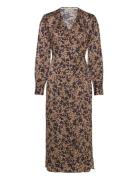 Vincent Wrap Dress Brown Second Female