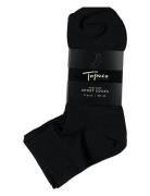 Sport Socks, Mid-Cut 4-P, White 40/45 Black TOPECO
