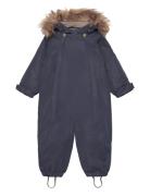 Snowsuit W. Fake Fur Navy En Fant