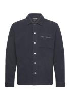 Embroidered Fleece Overshirt Navy Lyle & Scott