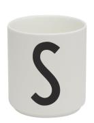 Porcelain Cup A-Z, Æ, Ø White Design Letters