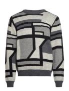 J S O-Neck Knit Grey Clean Cut Copenhagen