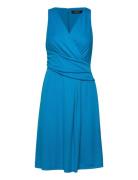 Surplice Jersey Sleeveless Dress Blue Lauren Ralph Lauren