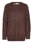 Kajoanna Pullover 3/4 Sleeve Brown Kaffe