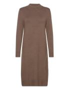 Viril Crew Neck L/S Midi Dress - Noos Brown Vila