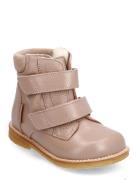 Boots - Flat - With Velcro Beige ANGULUS