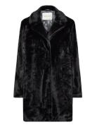 Fake Fur Coat Black Tom Tailor