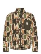 Trevor Fleece Jacket Aop Khaki Fat Moose