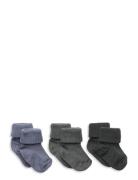 Wool Rib Baby Socks - 3-Pack Patterned Mp Denmark