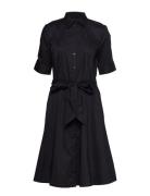 Belted Cotton-Blend Shirtdress Blue Lauren Ralph Lauren