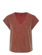 Vmelma S/S V-Neck Top Jrs Btq Red Vero Moda