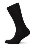Black Ribbed Socks Black AN IVY