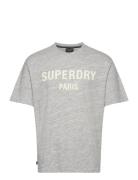 Luxury Sport Loose Tee Grey Superdry