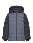 Ski Jacket - Quilt -Contrast Blue Color Kids