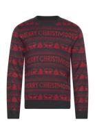 Onsxmas Reg 9 Merry Christmas Crew Knit Navy ONLY & SONS