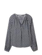 Feminine Print Blouse Blue Tom Tailor