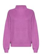 Knit Mock Neck Pullover Purple Tom Tailor