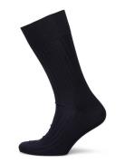 Navy Ribbed Socks Blue AN IVY