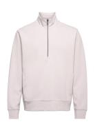 Breathable Zip-Neck Sweatshirt Cream Mango