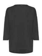 Vmkanva 3/4 V-Neck Top Jrs Black Vero Moda