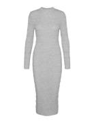 Vmlucky Ls Highneck Calf Dress Ga Boo Grey Vero Moda