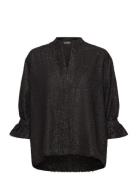 Sllia Amily Blouse Black Soaked In Luxury