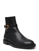 Ankle Boots With Elastic Panel And Buckle Black Mango