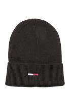 Tjw Elongated Flag Beanie Black Tommy Hilfiger