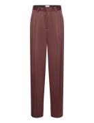 Shiny Wide Suit Pant Brown House Of Dagmar