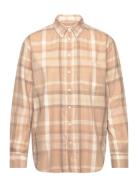 Relaxed Checked Flannel Bd Shirt Beige GANT