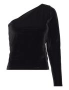 Velvet -Shoulder Top Black Polo Ralph Lauren