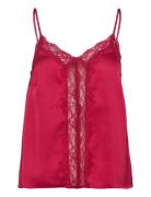Camisole Lace Satin Red Lindex