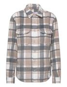 Check Wool-Blend Overshirt Beige Mango