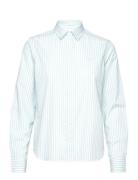 Reg Poplin Striped Shirt Blue GANT