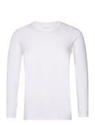Men's O-Neck L/S T-Shirt, Cotton/Stretch White NORVIG