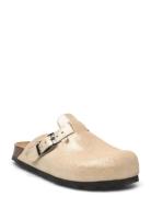 Slippers Nubuck Leather Beige En Fant