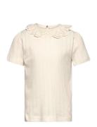 T-Shirt Ss Pointelle Cream En Fant