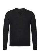 100% Merino Wool V-Neck Sweater Black Mango
