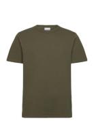 Slhsander Seersucker Ss O-Neck Tee Khaki Selected Homme