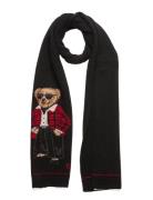 Wool Blend-Holiday Bear Scarf Black Polo Ralph Lauren