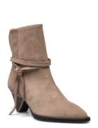 D6Sioux Strapped Ankle Boots Beige Dante6