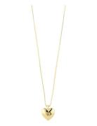 Sophia Recycled Heart Necklace Gold Pilgrim