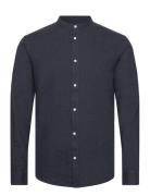 Onsarlo Slim Ls Mao Hrb Linen Shirt Navy ONLY & SONS