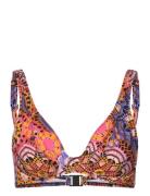 Santiago Nights Uw High Apex Bikini Top Patterned Freya